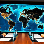 **Prompt:** A diverse group of professional geopolitical experts and business leaders, fully clothed in modest business suits, gathered in a sophisticated, modern global strategy room. A large, intricate holographic projection of the world map glows at the center, highlighting critical mineral supply chains, emerging energy trade routes, and areas of strategic importance. Individuals are engaged in a focused, professional discussion, pointing to various regions on the map, illustrating complex strategic planning for global energy security. The atmosphere is serious and forward-thinking, emphasizing diplomatic efforts.

    **Quality Modifiers & Safety:** professional photography, cinematic lighting, ultra-detailed, high resolution, realistic rendering, global perspective, strategic depth, fully clothed, modest clothing, appropriate attire, professional dress, perfect anatomy, correct proportions, natural pose, well-formed hands, proper finger count, natural body proportions, safe for work, appropriate content, professional.