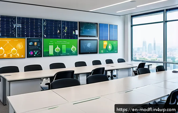 넷제로 전환의 경제적 이점 - A modern corporate research lab filled with diverse scientists and engineers collaborating on green ...